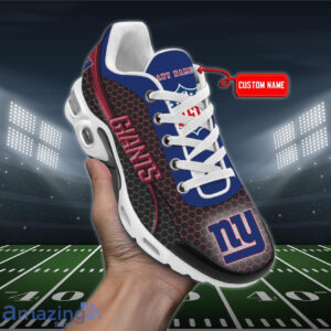 Personalized New York Giantsteam Logo Hexagon Pattern Team Color Air Max Shoes Air Cushion Sneakers