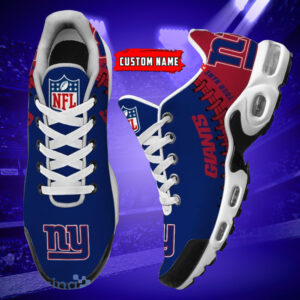 Personalized New York Giantsteam Logo Rugby Ball Pattern Air Max Shoes Air Cushion Sneakers