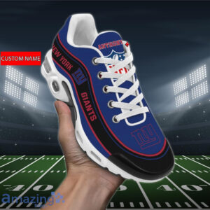 Personalized New York Giantsteam Logo Team Name On Black Air Max Shoes Air Cushion Sneakers