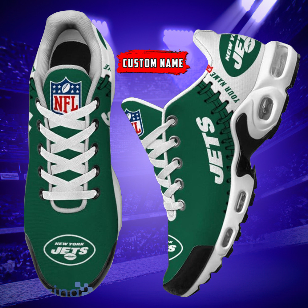 Personalized New York Jetsteam Logo Rugby Ball Pattern Air Max Shoes Air Cushion Sneakers 1 Personalized New York Jetsteam Logo Rugby Ball Pattern Air Max Shoes Air Cushion Sneakers