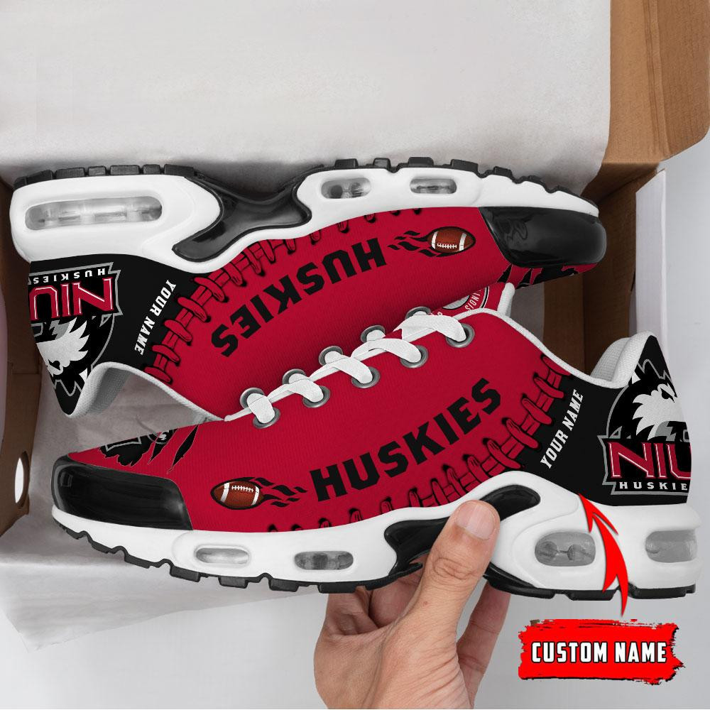 Personalized Northern Illinois Huskies Team Logo Rugby Ball Pattern Air Max Shoes Air Cushion Sneakers 1 Personalized Northern Illinois Huskies Team Logo Rugby Ball Pattern Air Max Shoes Air Cushion Sneakers