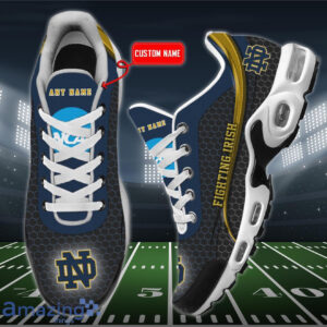 Personalized Notre Dame Fighting Irish Team Logo Hexagon Pattern Team Color Air Max Shoes Air Cushion Sneakers