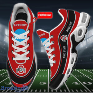 Personalized Ohio State Buckeyes Team Logo Team Name On Black Air Max Shoes Air Cushion Sneakers