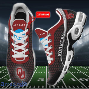 Personalized Oklahoma Sooners Team Logo Hexagon Pattern Team Color Air Max Shoes Air Cushion Sneakers