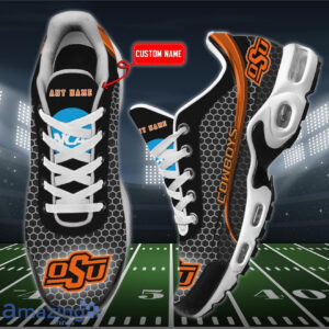 Personalized Oklahoma State Cowboys Team Logo Hexagon Pattern Team Color Air Max Shoes Air Cushion Sneakers