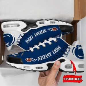 Personalized Penn State Nittany Lions Team Logo Rugby Ball Pattern Shoes Air Cushion Sneakers