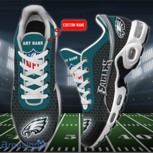 Personalized Philadelphia Eagles Team Logo Hexagon Pattern Team Color Shoes Air Cushion Sneakers