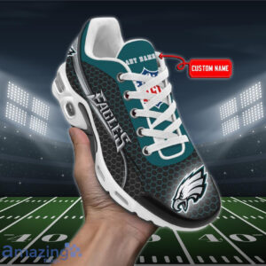 Personalized Philadelphia Eaglesteam Logo Hexagon Pattern Team Color Air Max Shoes Air Cushion Sneakers