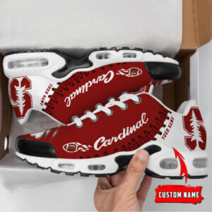 Personalized Stanford Cardinal Team Logo Rugby Ball Pattern Shoes Air Cushion Sneakers