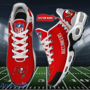 Personalized Tampa Bay Buccaneers Team Logo Rugby Ball Pattern Air Max Shoes Air Cushion Sneakers