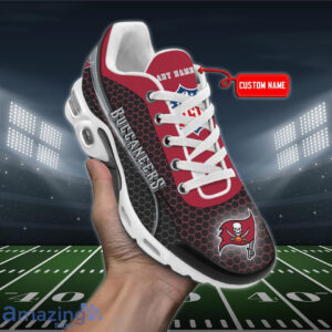 Personalized Tampa Bay Buccaneersteam Logo Hexagon Pattern Team Color Air Max Shoes Air Cushion Sneakers