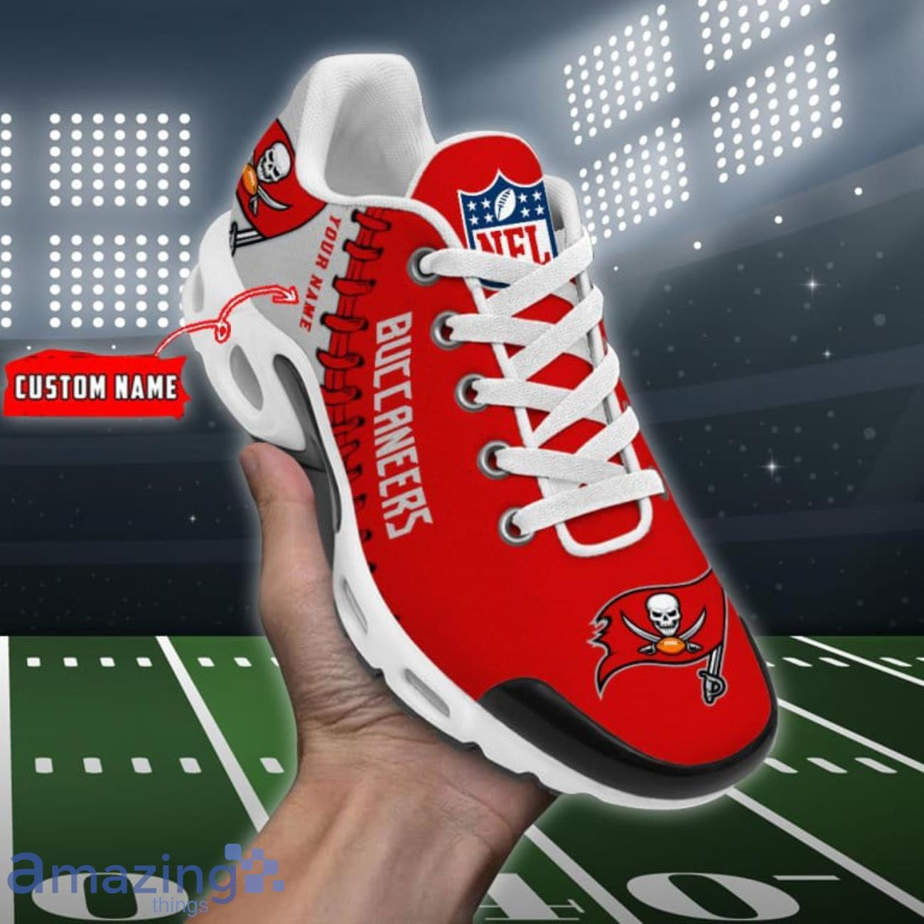 Personalized Tampa Bay Buccaneersteam Logo Rugby Ball Pattern Air Max Shoes Air Cushion Sneakers 1 Personalized Tampa Bay Buccaneersteam Logo Rugby Ball Pattern Air Max Shoes Air Cushion Sneakers