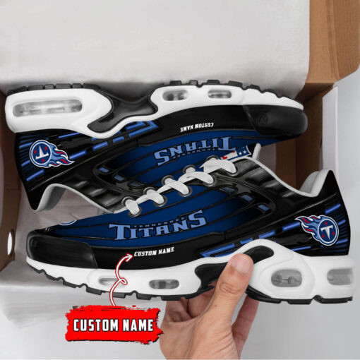 Personalized Tennessee Titans Black And Team Color Stripes Black Air Max Shoes Air Cushion Sneakers 1 Personalized Tennessee Titans Black And Team Color Stripes Black Air Max Shoes Air Cushion Sneakers