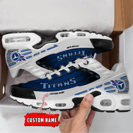 Personalized Tennessee Titans Black And Team Color Stripes White Air Max Shoes Air Cushion Sneakers 1 Personalized Tennessee Titans Black And Team Color Stripes White Air Max Shoes Air Cushion Sneakers