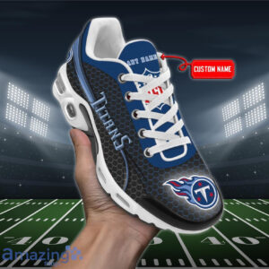 Personalized Tennessee Titans Team Logo Hexagon Pattern Team Color Shoes Air Cushion Sneakers
