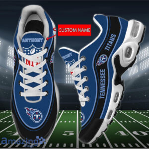 Personalized Tennessee Titans Team Logo Team Name On Black Air Max Shoes Air Cushion Sneakers