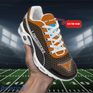 Personalized Texas Longhorns Team Logo Hexagon Pattern Team Color Air Max Shoes Air Cushion Sneakers