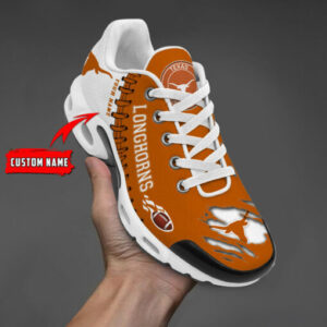 Personalized Texas Longhorns Team Logo Pattern Air Max Shoes Air Cushion Sneakers
