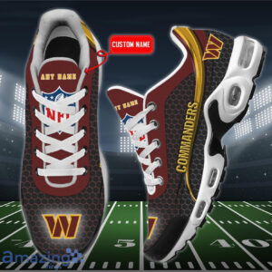 Personalized Washington Commanders Team Logo Hexagon Pattern Team Color Air Max Shoes Air Cushion Sneakers