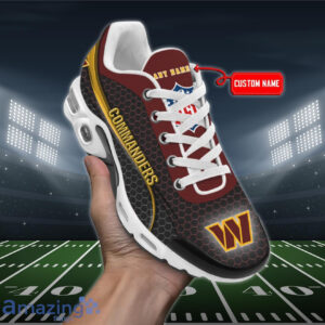 Personalized Washington Commandersteam Logo Hexagon Pattern Team Color Air Max Shoes Air Cushion Sneakers