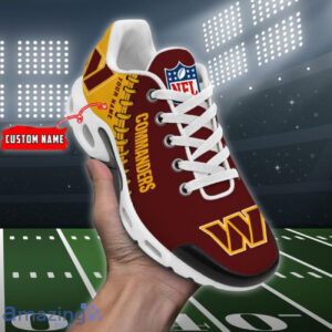 Personalized Washington Commandersteam Logo Rugby Ball Pattern Air Max Shoes Air Cushion Sneakers