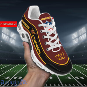 Personalized Washington Commandersteam Logo Team Name On Black Air Max Shoes Air Cushion Sneakers
