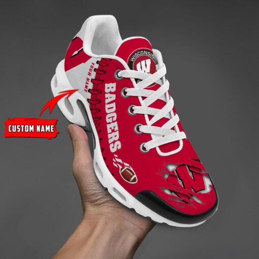 Personalized Wisconsin Badgers Team Logo Pattern Air Max Shoes Air Cushion Sneakers 1 Personalized Wisconsin Badgers Team Logo Pattern Air Max Shoes Air Cushion Sneakers