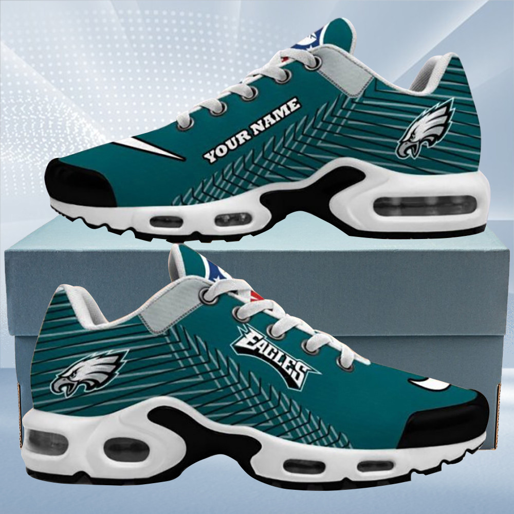 Philadelphia Eagles Custom Name Air Max Shoes Air Cushion Sneakers 1 Philadelphia Eagles Custom Name Air Max Shoes Air Cushion Sneakers
