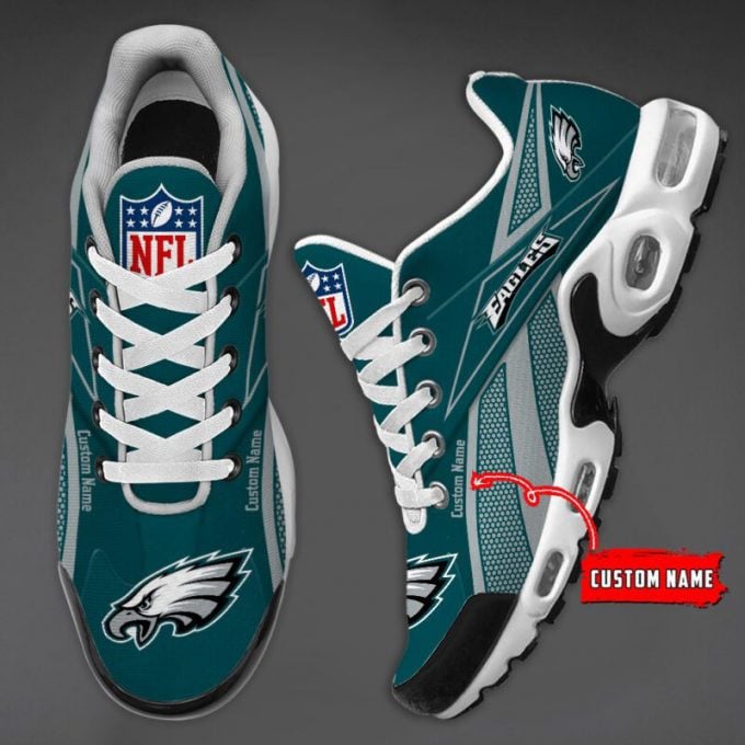 Philadelphia Eagles Custom Name Air Max Shoes Air Cushion Sneakers 1 Philadelphia Eagles Custom Name Air Max Shoes Air Cushion Sneakers