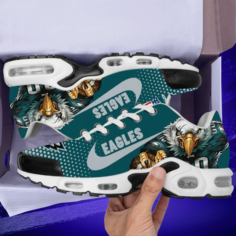 Philadelphia Eagles Dot Pattern Custom Name Air Max Shoes Air Cushion Sneakers 1 Philadelphia Eagles Dot Pattern Custom Name Air Max Shoes Air Cushion Sneakers