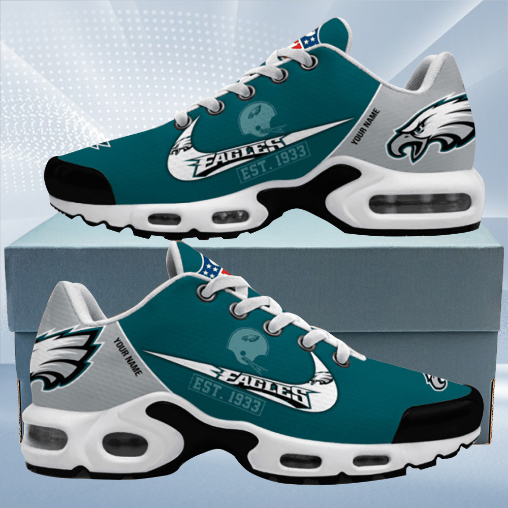 Philadelphia Eagles Est. Custom Name Air Max Shoes Air Cushion Sneakers 1 Philadelphia Eagles Est. Custom Name Air Max Shoes Air Cushion Sneakers