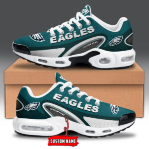 Philadelphia Eagles Personalized Name Team Logo Mix Colors Oval Line Air Max Shoes Air Cushion Sneakers