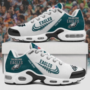 Philadelphia Eagles Personalized Name Team Mix Colors Wing Logo Air Max Shoes Air Cushion Sneakers