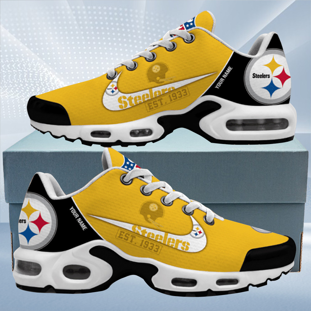 Pittsburgh Steelers Est. Custom Name Air Max Shoes Air Cushion Sneakers 1 Pittsburgh Steelers Est. Custom Name Air Max Shoes Air Cushion Sneakers