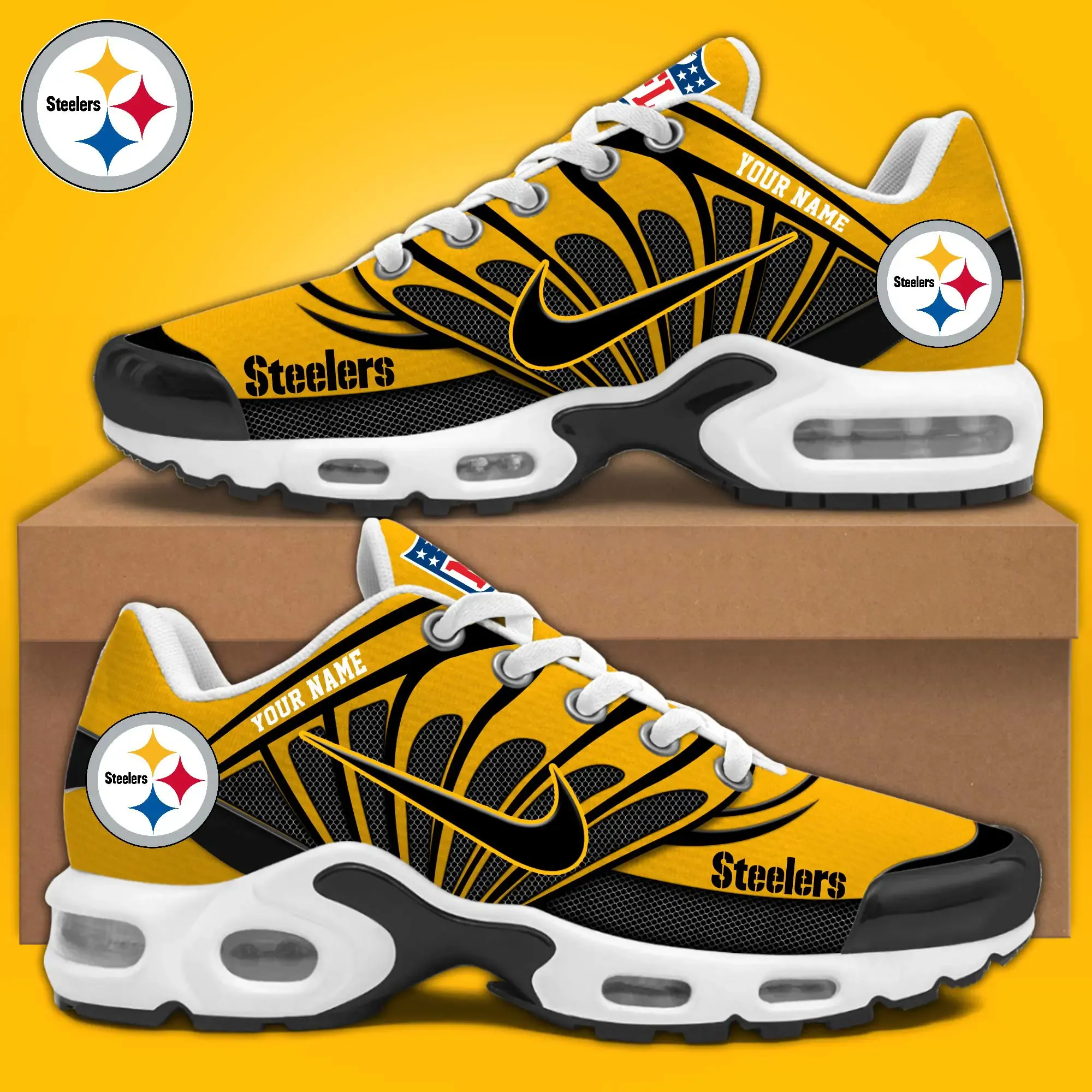 Pittsburgh Steelers New Air Max Plus Shoes Air Cushion Sneaker 165oa-4522 1 Pittsburgh Steelers New Air Max Plus Shoes Air Cushion Sneaker 165oa-4522