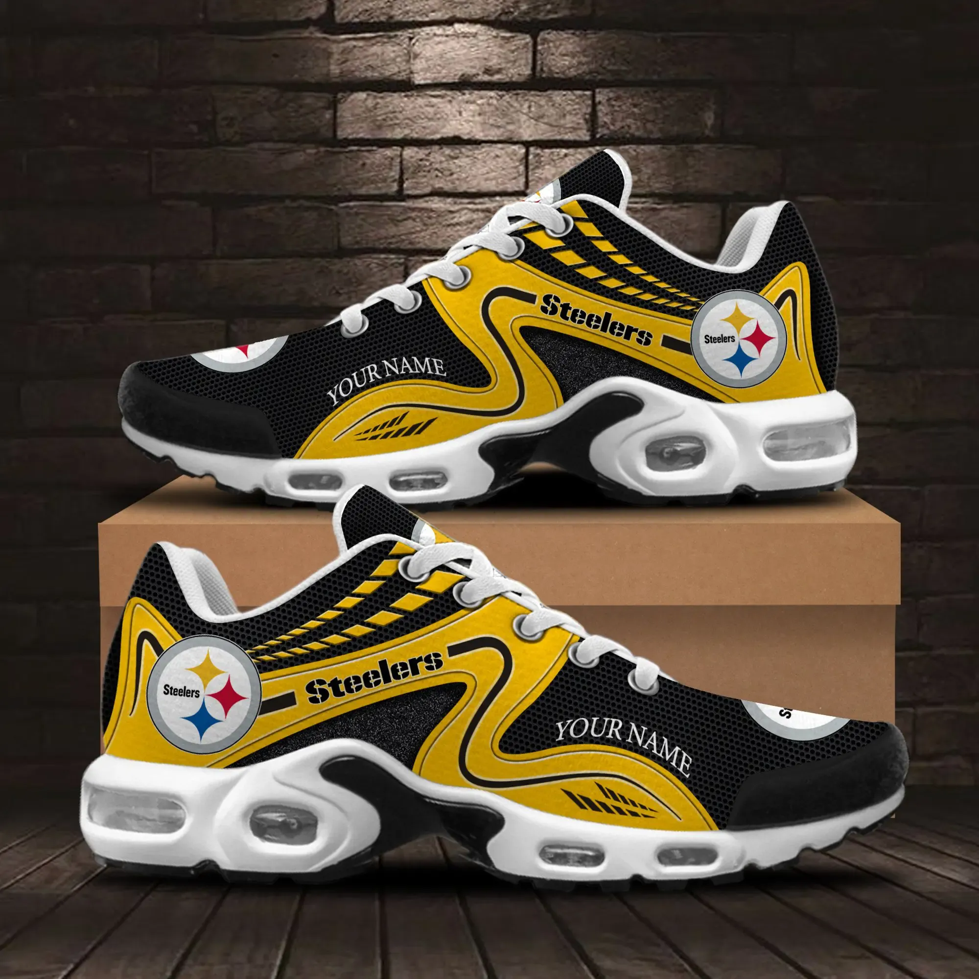 Pittsburgh Steelers New Air Max Plus Shoes Air Cushion Sneaker 563jw-2472 1 Pittsburgh Steelers New Air Max Plus Shoes Air Cushion Sneaker 563jw-2472
