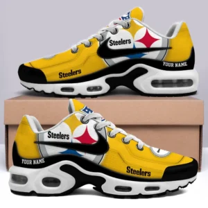 Pittsburgh Steelers Personalized Name Team Mix Colors V1 Air Max Shoes Air Cushion Sneakers