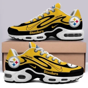 Pittsburgh Steelers Personalized Name Team Mix Colors V2 Shoes Air Cushion Sneakers