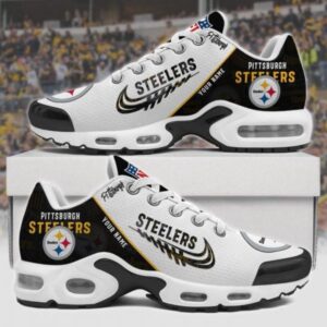 Pittsburgh Steelers Personalized Name Team Mix Colors Wing Logo Shoes Air Cushion Sneakers