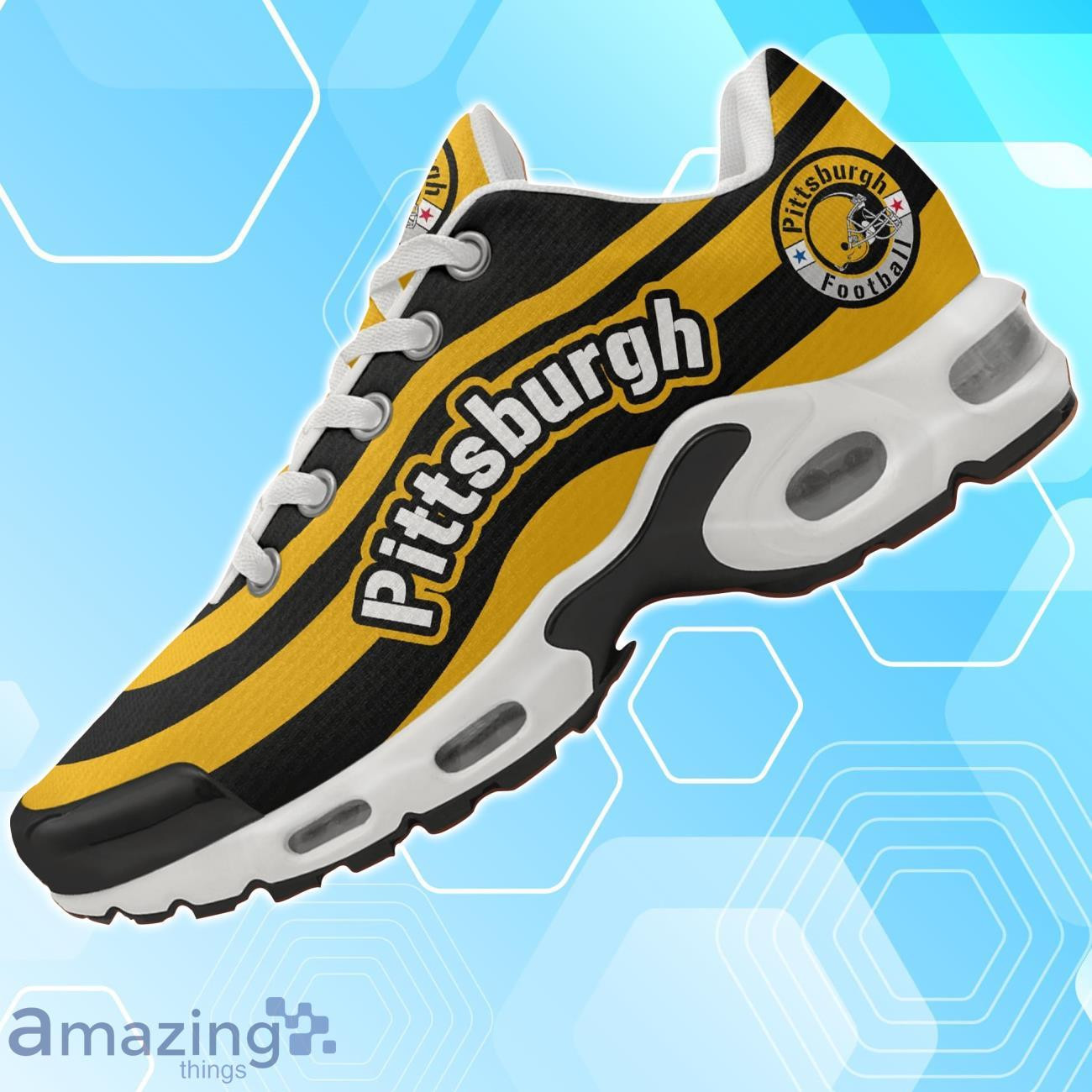 Pittsburgh Steelersfootball Team Logo Colors Waves Air Max Shoes Air Cushion Sneakers 1 Pittsburgh Steelersfootball Team Logo Colors Waves Air Max Shoes Air Cushion Sneakers