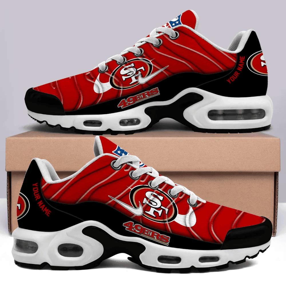 San Francisco 49ers Personalized Name Team Mix Colors V4 Shoes Air Cushion Sneakers 1 San Francisco 49ers Personalized Name Team Mix Colors V4 Shoes Air Cushion Sneakers