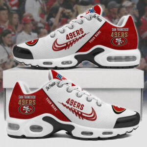 San Francisco 49ers Personalized Name Team Mix Colors Wing Logo Air Max Shoes Air Cushion Sneakers