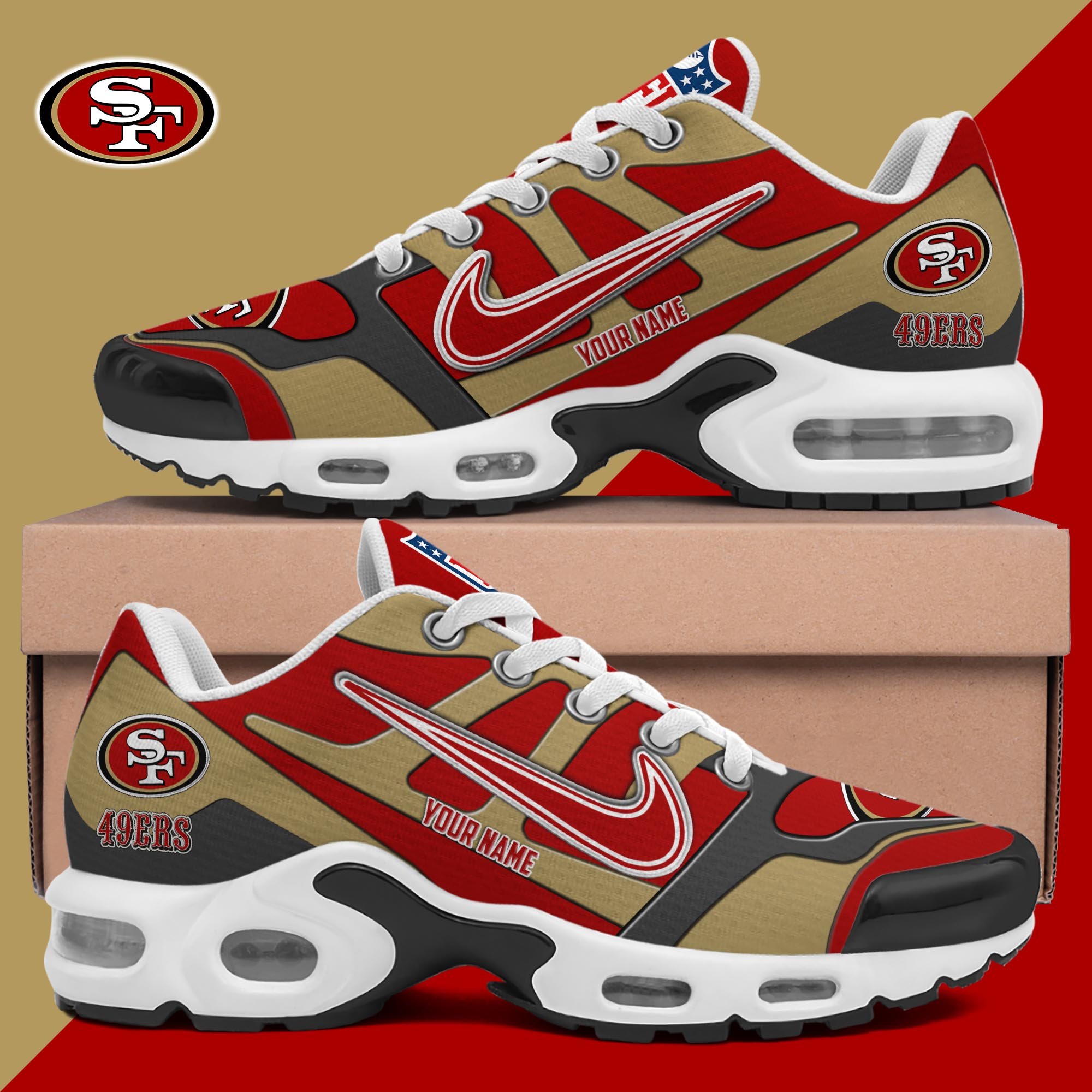 San Francisco 49ers Shoes Custom Your Name 1 San Francisco 49ers Shoes Custom Your Name