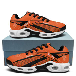 San Francisco Giants Personalized Name Team Colors Supersonic Line Pattern Air Max Shoes Air Cushion Sneakers