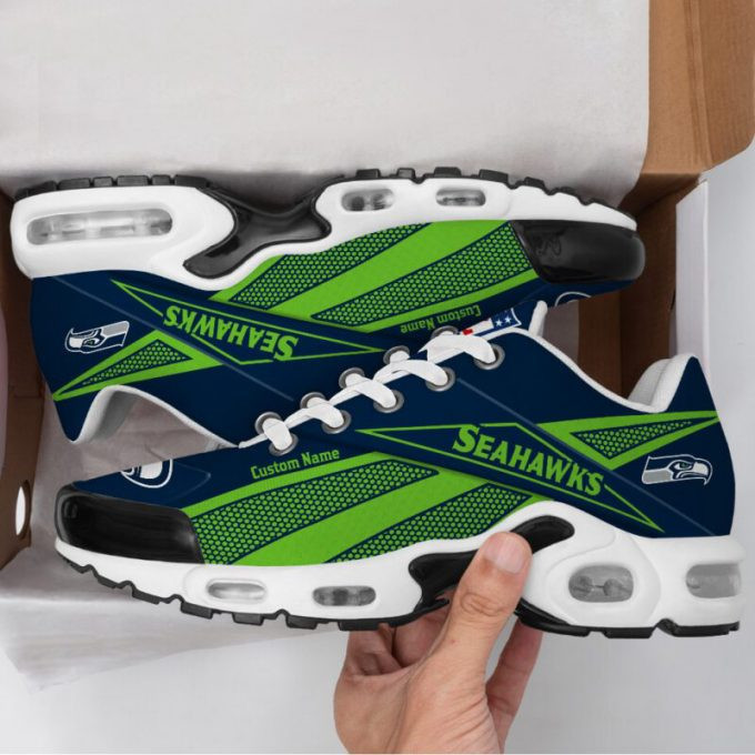 Seattle Seahawks Custom Name Shoes Air Cushion Sneakers 1 Seattle Seahawks Custom Name Shoes Air Cushion Sneakers