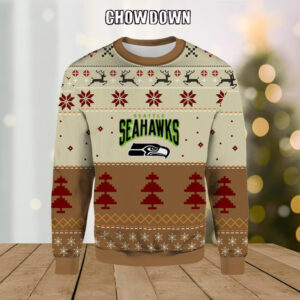 Seattle Seahawks Logo Ugly Christmas Weather