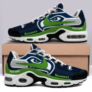 Seattle Seahawks Personalized Name Team Mix Colors V1 Air Max Shoes Air Cushion Sneakers