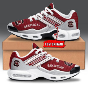 South Carolina Gamecocks Personalized Name Team Logo Mix Colors Star Line Air Max Shoes Air Cushion Sneakers