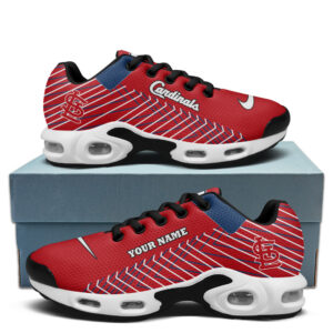 St Louis Cardinals Personalized Name Team Colors Jagged Lines Shoes Air Cushion Sneakers