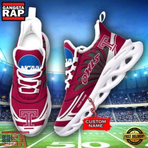 NCAA Temple Owls Custom Name Air Max Shoes Air Cushion Sneakerss